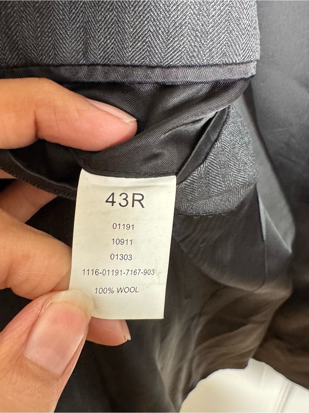 Jos A Bank 100% Wool Blazer Sport Coat Gray Tailored Jacket 43R - Picture 4 of 9